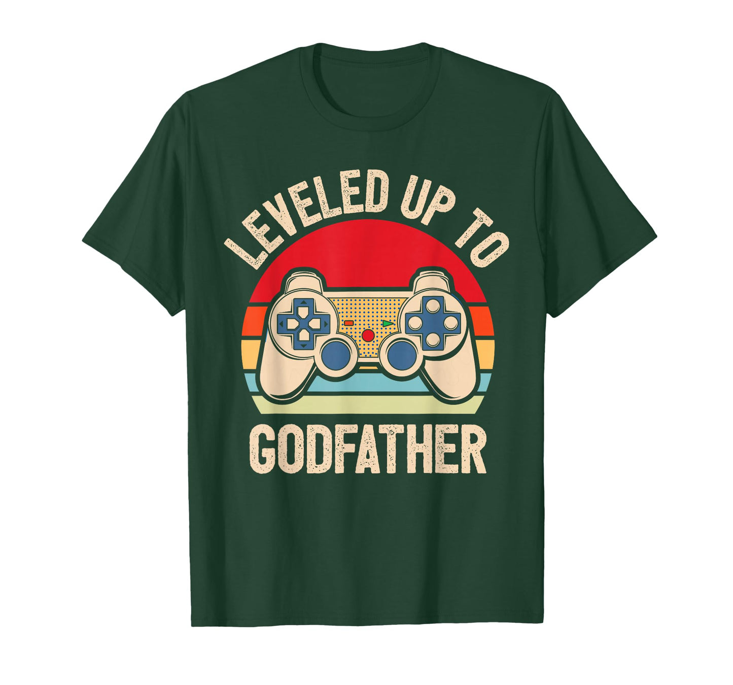 Leveled Up To Godfather Video Gamer Retro T-Shirt