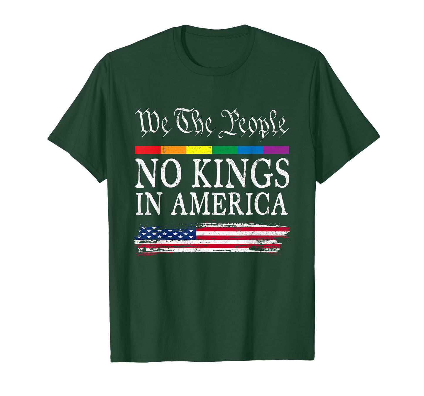 No Kings in America America Flag Vintage No Kings Vintage T-Shirt