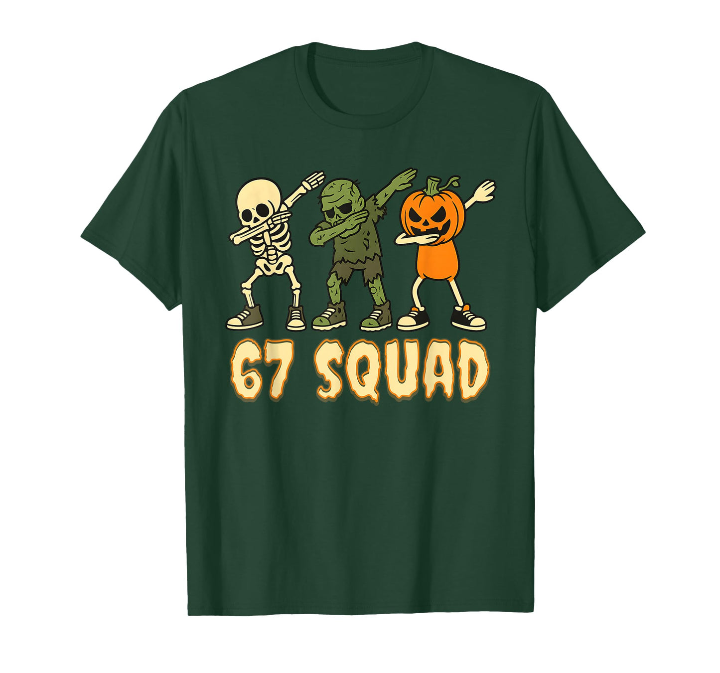 67 Halloween Squad Pumpkin Six Seven Boys Brainrot Meme Kid T-Shirt