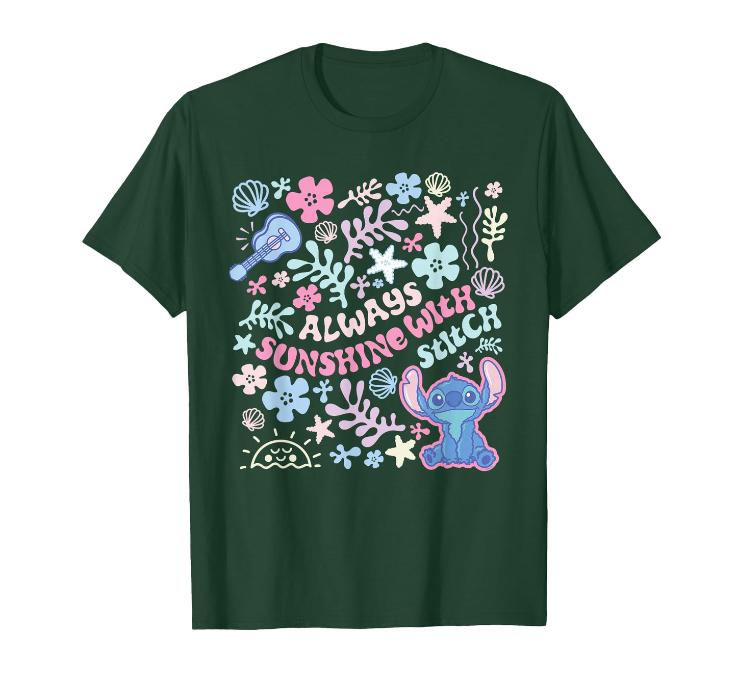 Disney Stitch Fluffy Vibes "Always Sunshine with Stitch" T-Shirt