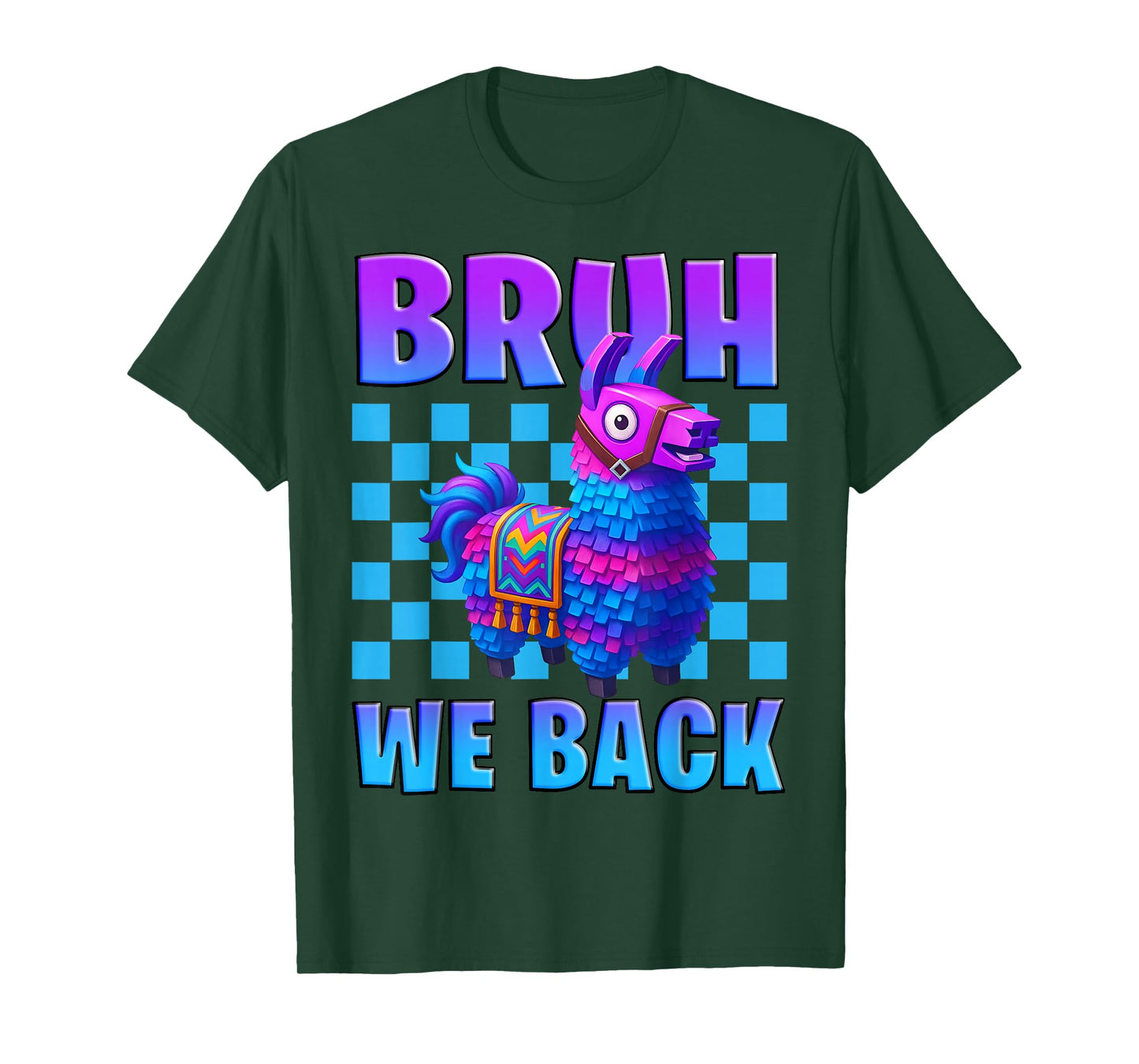 Bruh We Back Llama Pinata Gamer Boys Girl School Gaming Kids T-Shirt