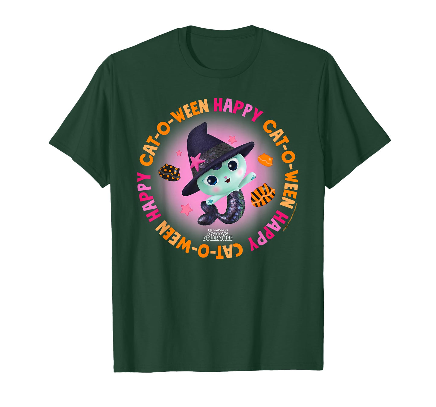 DreamWorks Gabby’s Dollhouse Happy Cat-O-Ween Mercat T-Shirt