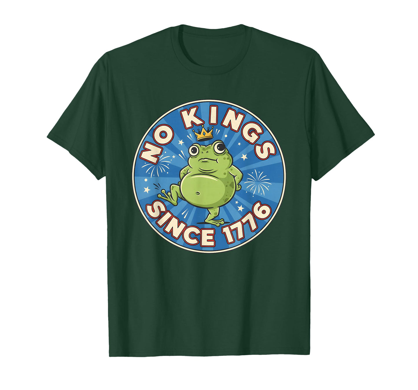 No Kings Since 1776 Democracy Protest No Kings Funny Frog T-Shirt