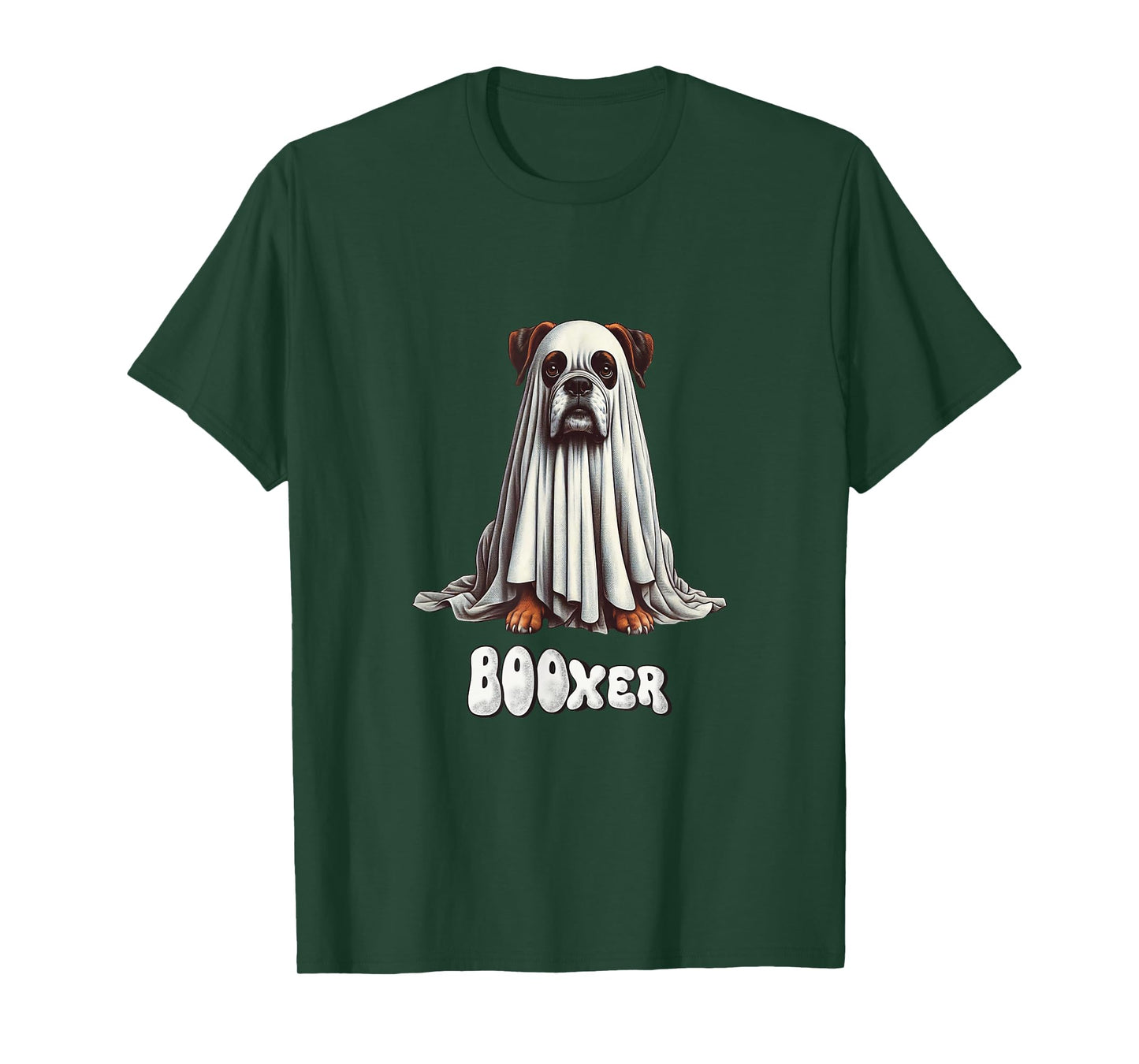 Funny Boxer Dog Halloween Ghost, BOOxer, Dog Mom, Spooky Pet T-Shirt