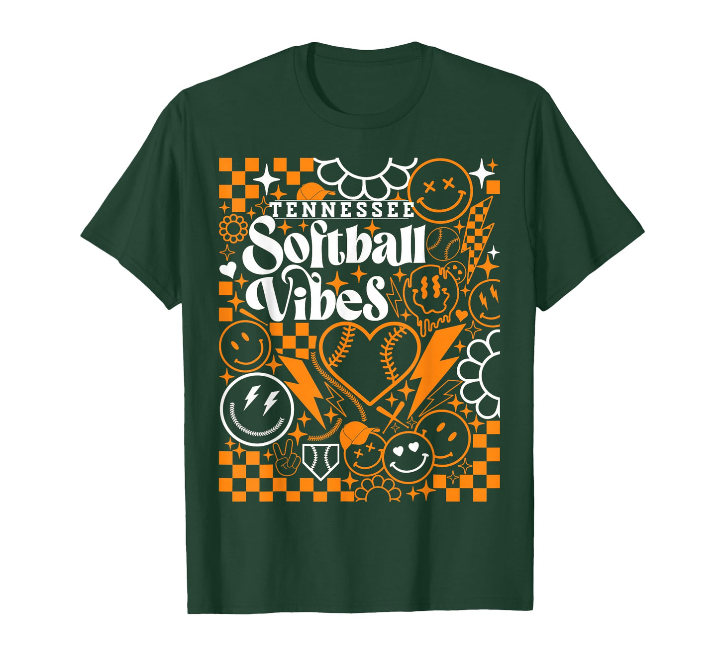 Tennessee Softball Vintage Mens Kids Team Retro Softball Fan T-Shirt