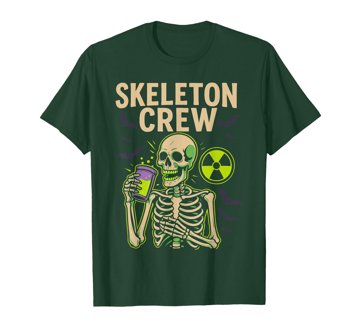 Halloween Radiology Shirt, Spooky Xray Skeleton Coffee Crew T-Shirt