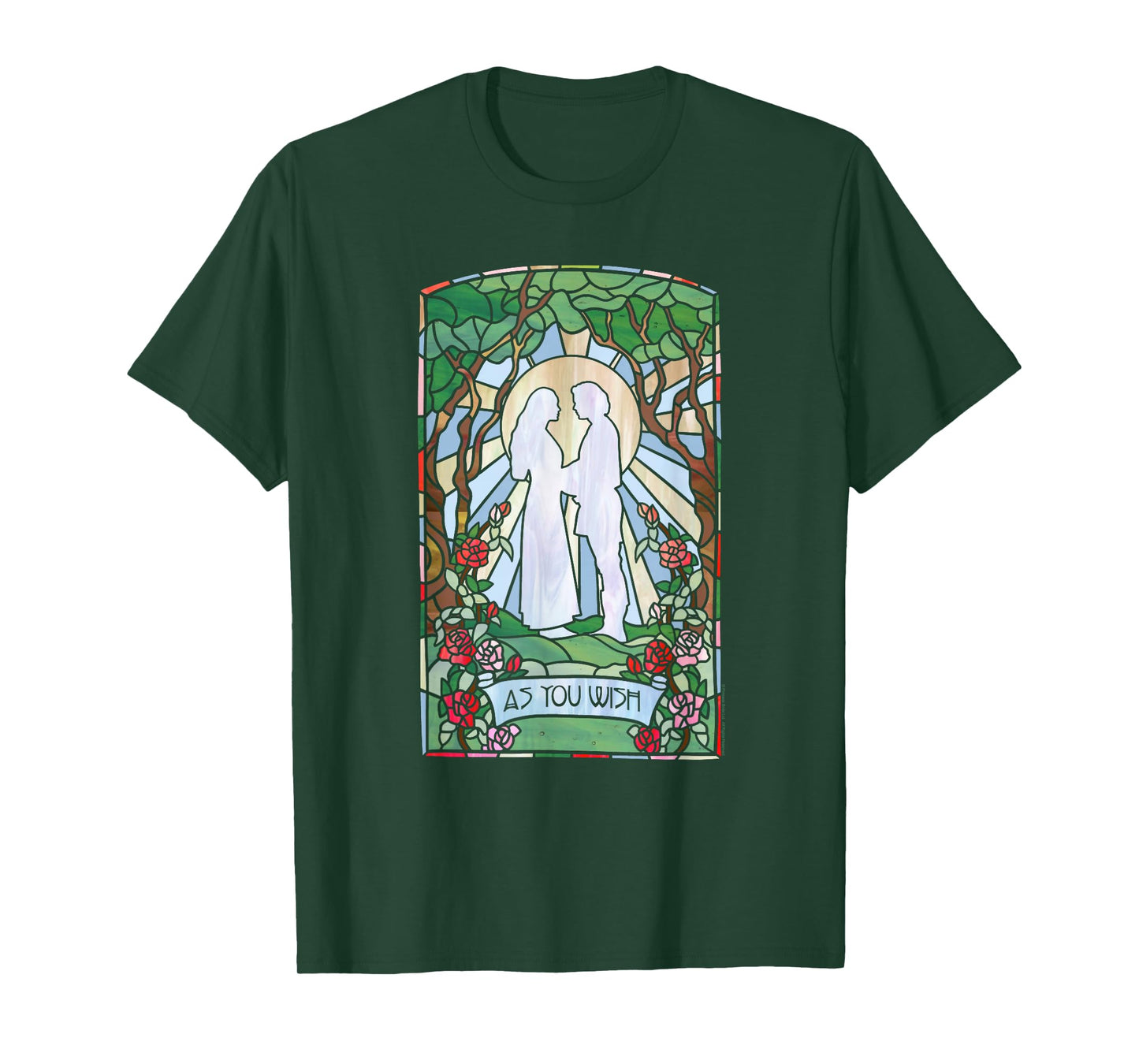 Princess Bride Westley and Buttercup Stained Glass Movie T-Shirt