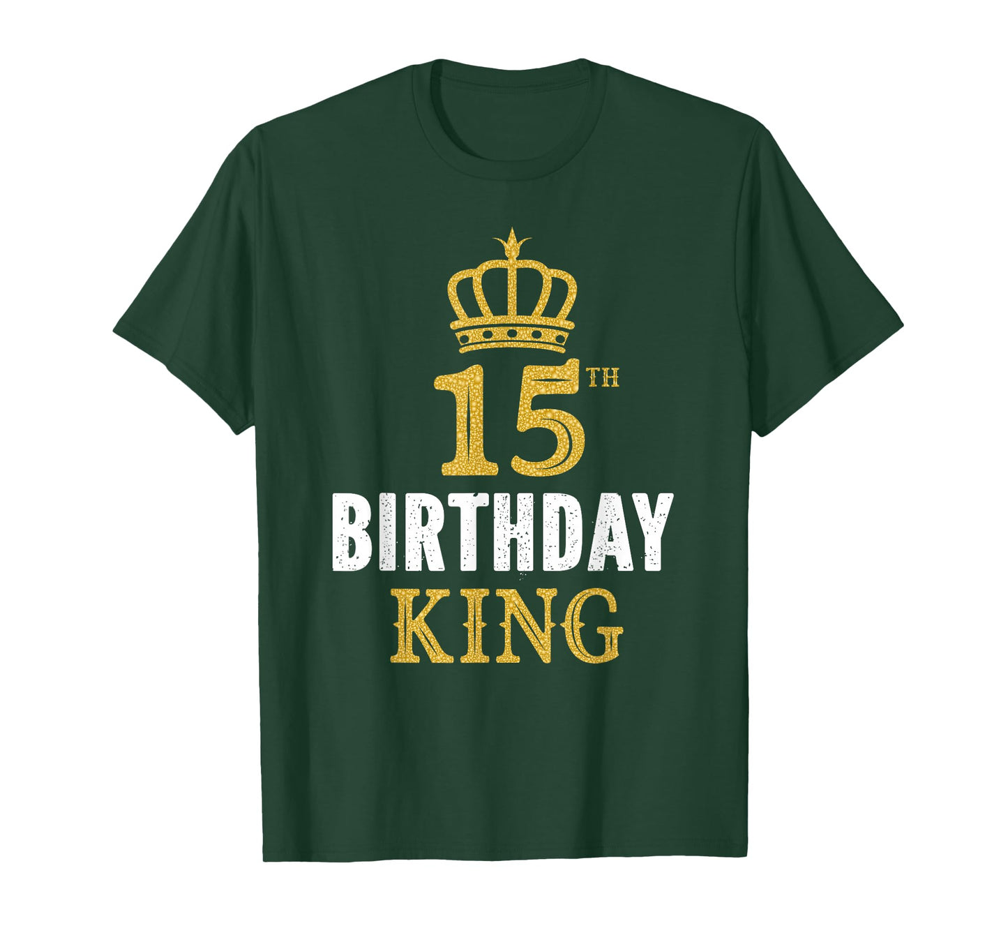 Happy 15th Birthday King 15 Years Old Party Ideas For Boys T-Shirt