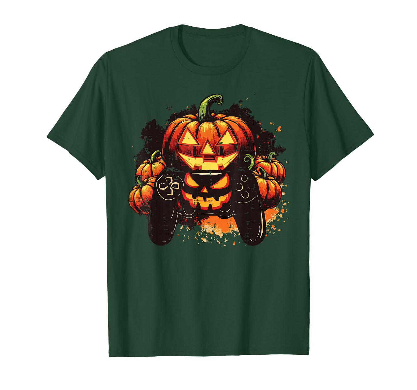 Halloween Gamer Controller Pumpkin Costume Men Boys Kids T-Shirt