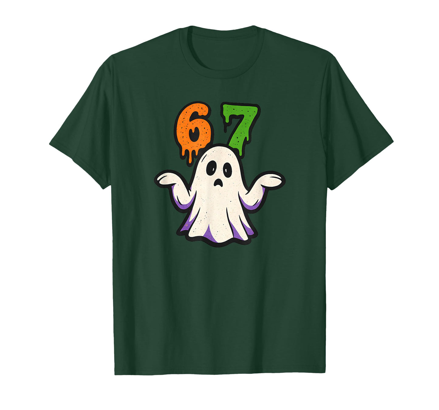 Halloween SCP 67 Cute Ghost Meme Six Seven Costume Design T-Shirt