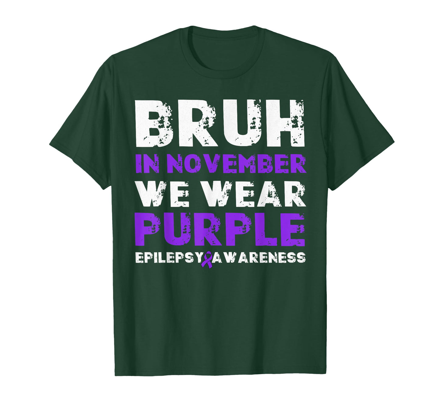 Bruh In November We Wear Purple Epilepsy Awareness Boys Kids T-Shirt