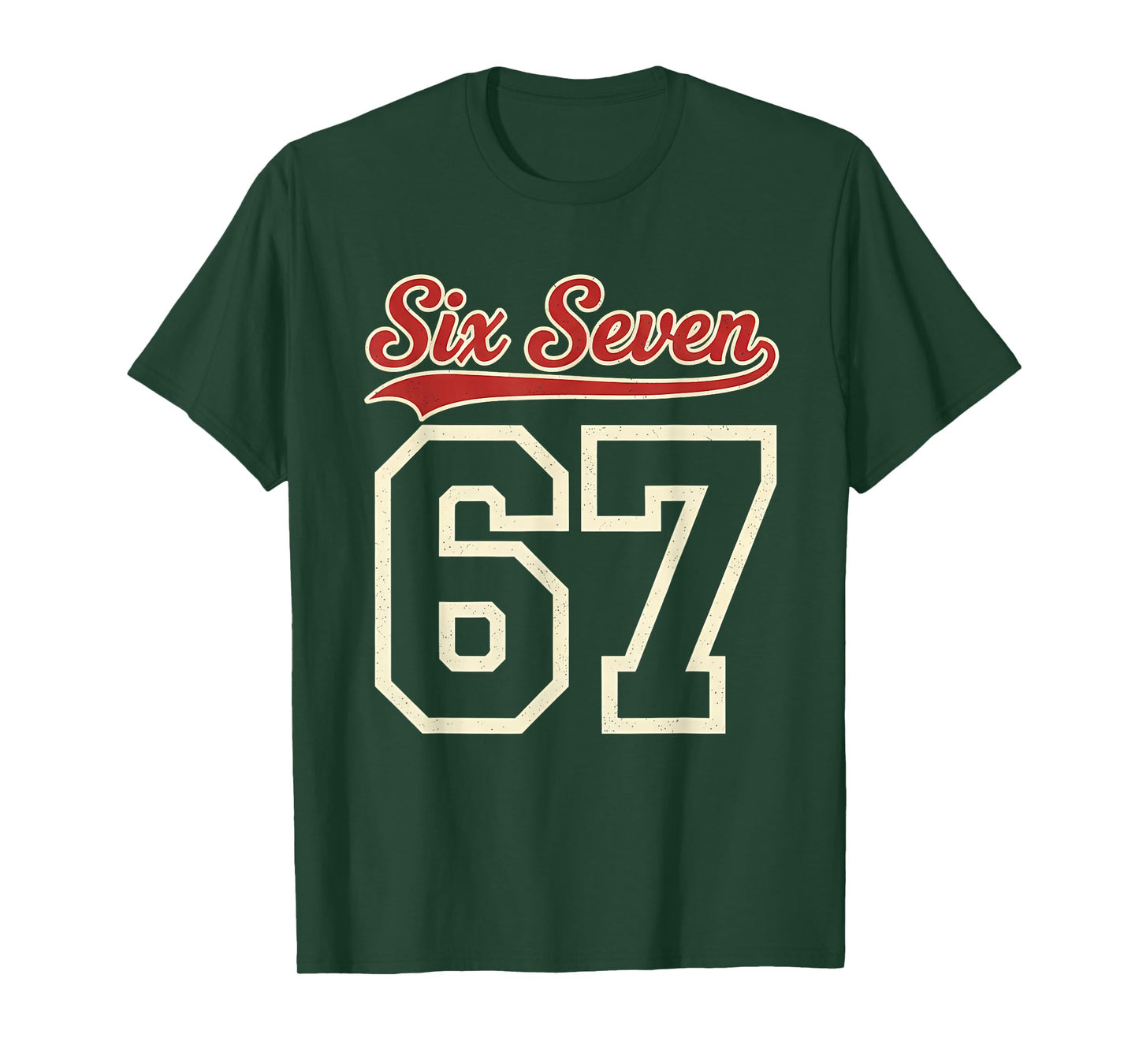 Number 67 Numbered Six Seven Baseball Jersey Style Team 67 T-Shirt
