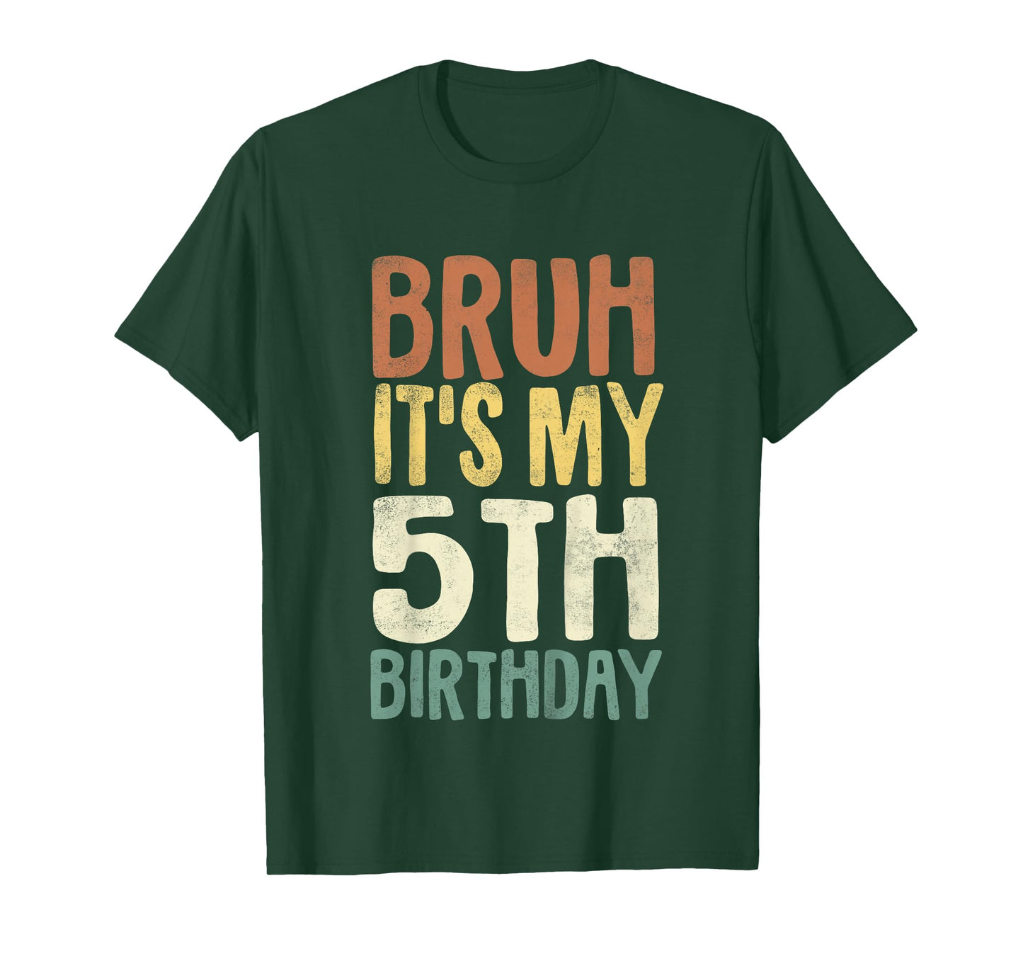 Kids Bruh It's My 5th Birthday 5 Year Old Gifts Five BDay T-Shirt