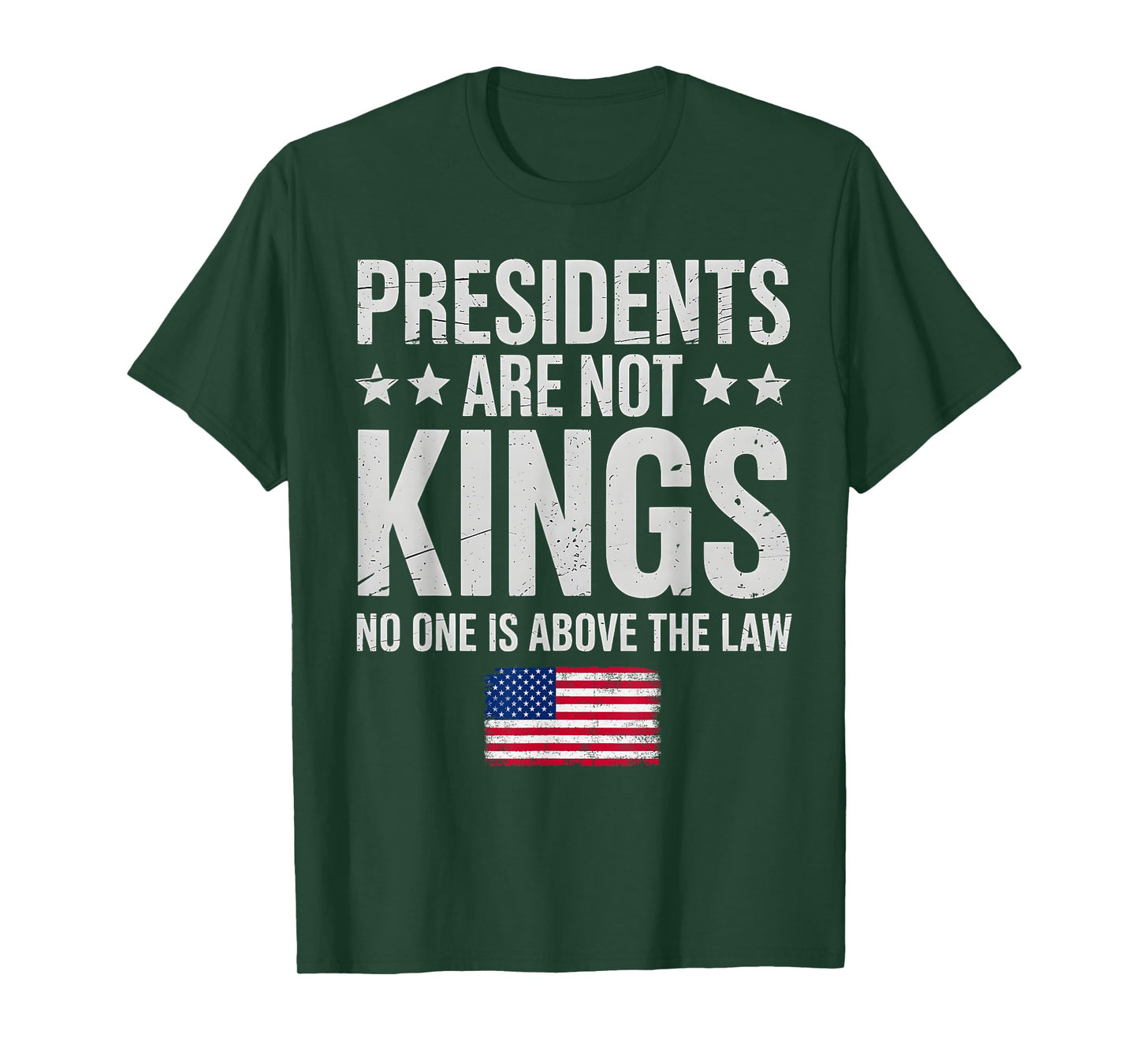 Presidents Are Not Kings USA Flag No Kings In America Retro T-Shirt