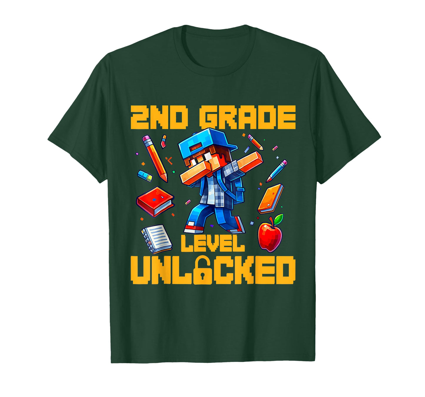 2nd Grade Level Unlocked Dabbing Boys Gamer Back to School T-Shirt
