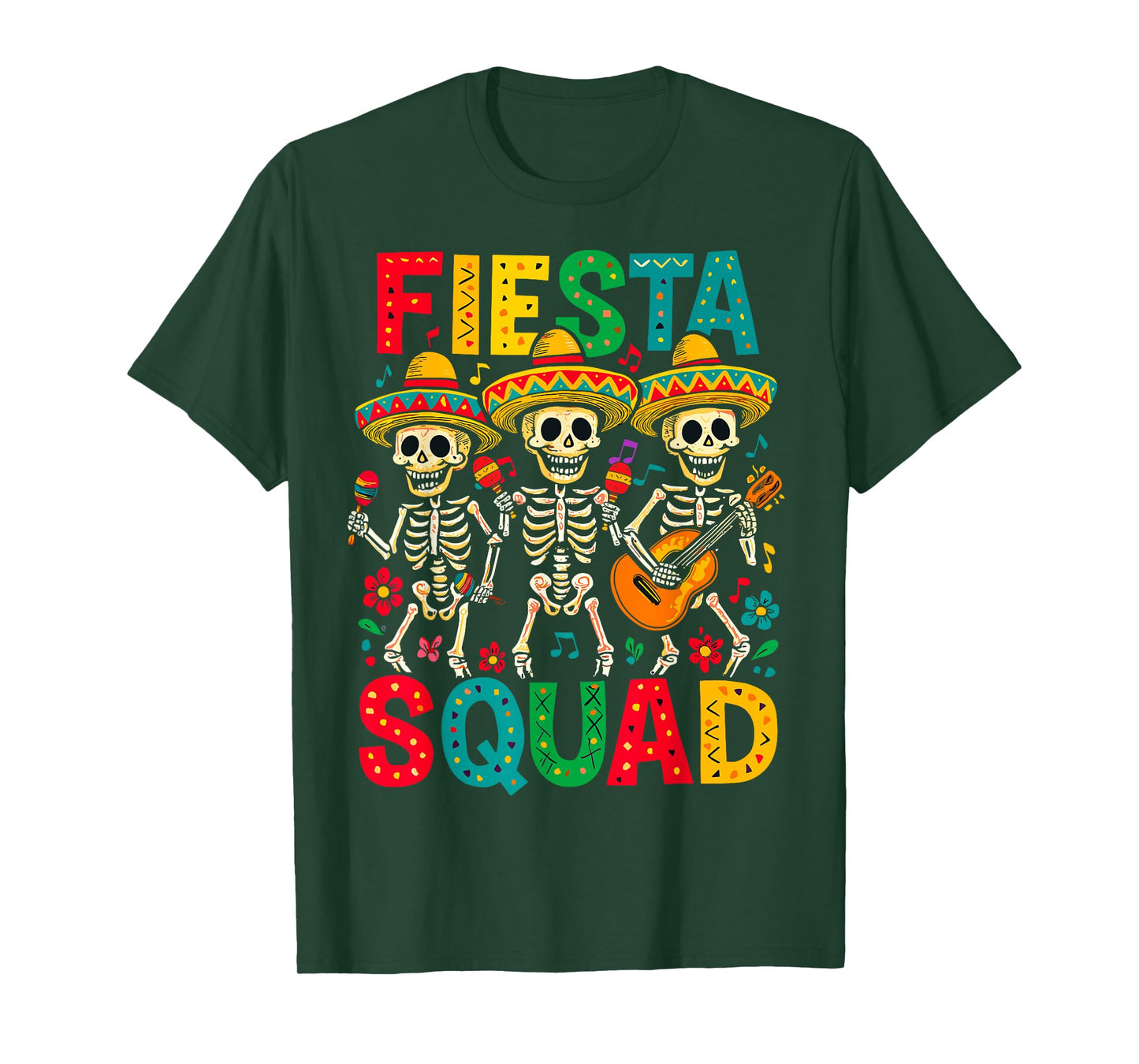 Fiesta Squad Mexican Skeleton Cinco de Mayo Fiesta T-Shirt