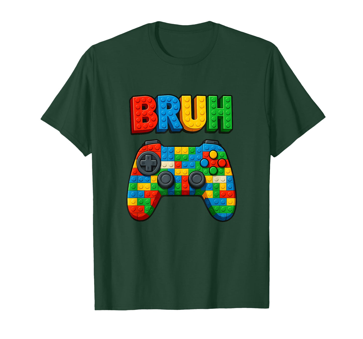 Play Building Blocks BRUH Saying Funny Gamer Boys Brick T-Shirt