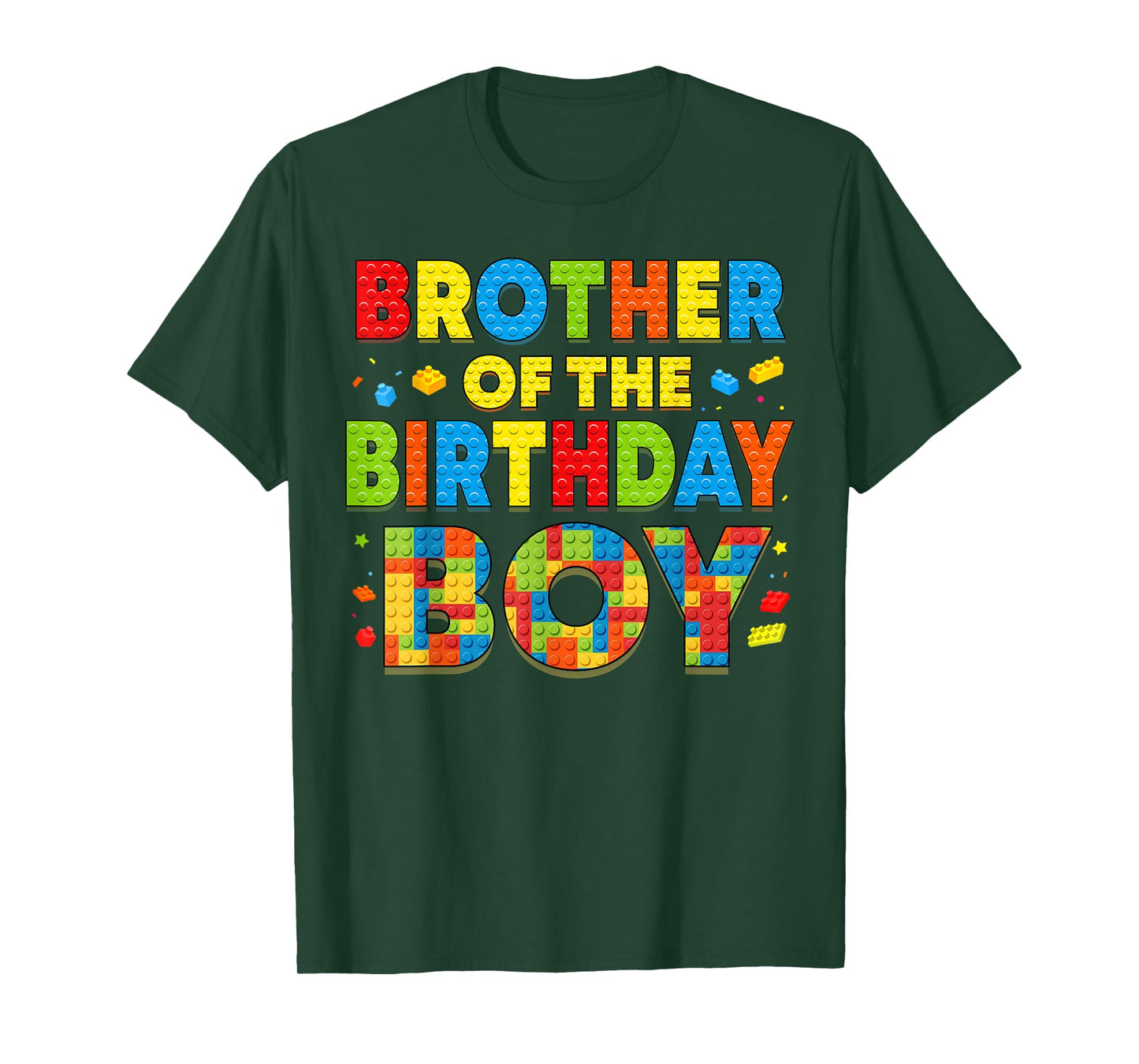 Brother Of The Birthday Boy Building Block Birthday Family T-Shirt