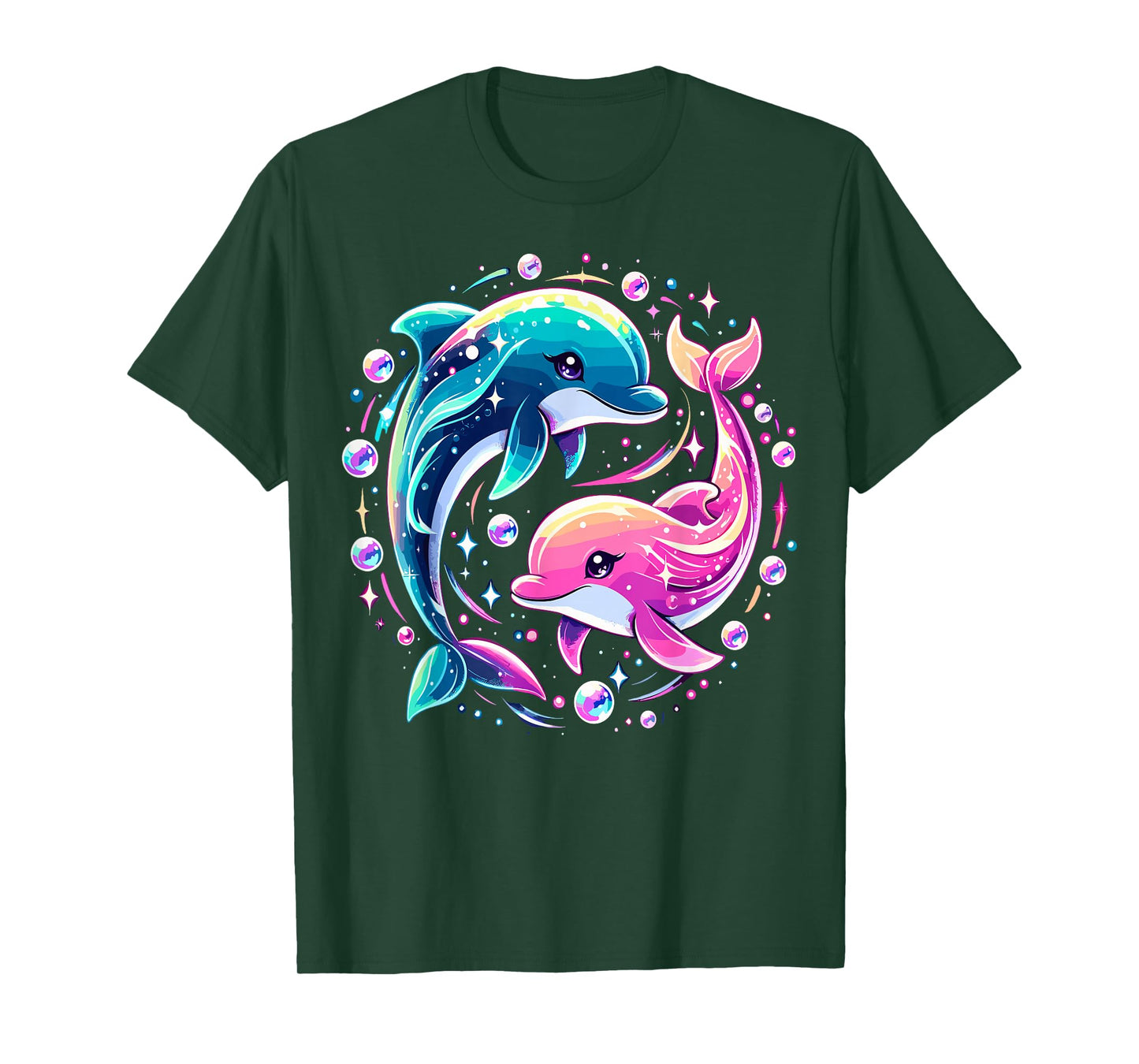 Dolphin Colorful Sea Ocean Animal Dolphin T-Shirt