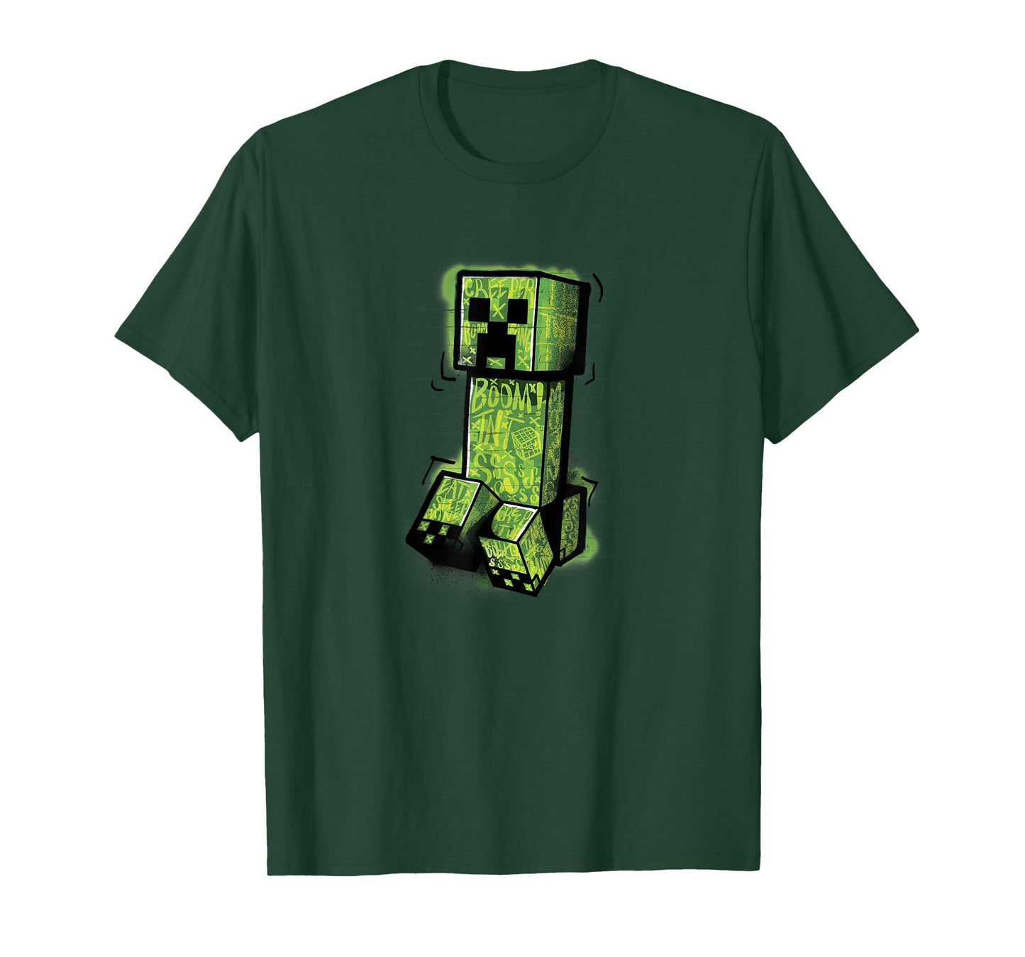 Minecraft Creeper Graffiti Sit T-Shirt
