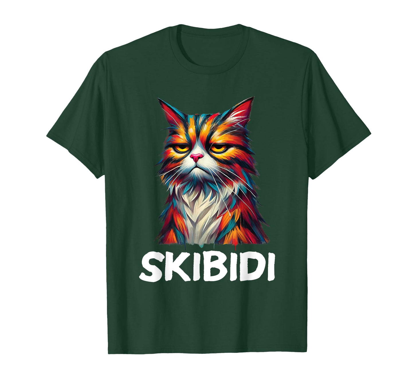 Skibidi Cat Funny Graphic Kids Girls Boys Gen Alpha Tweens T-Shirt