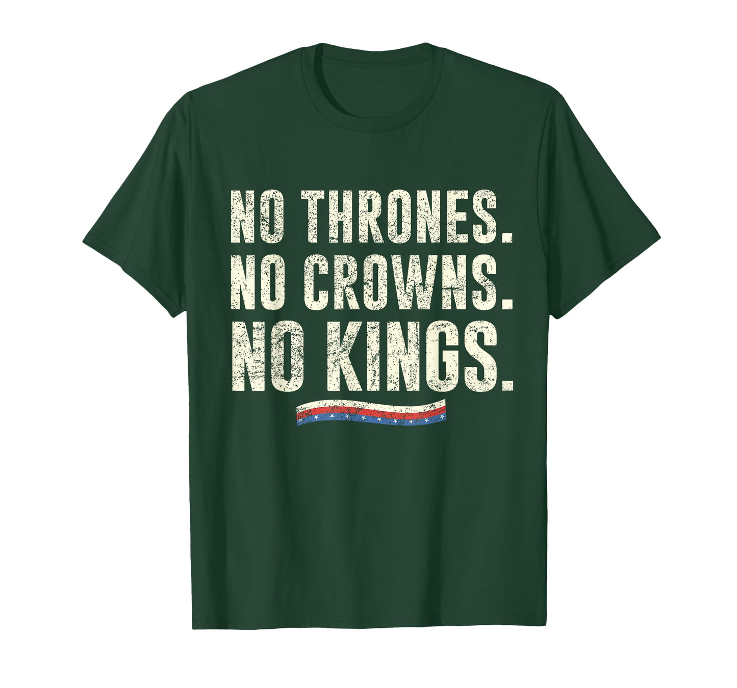 No Thrones No Crowns No Kings in America US Flag Vintage T-Shirt