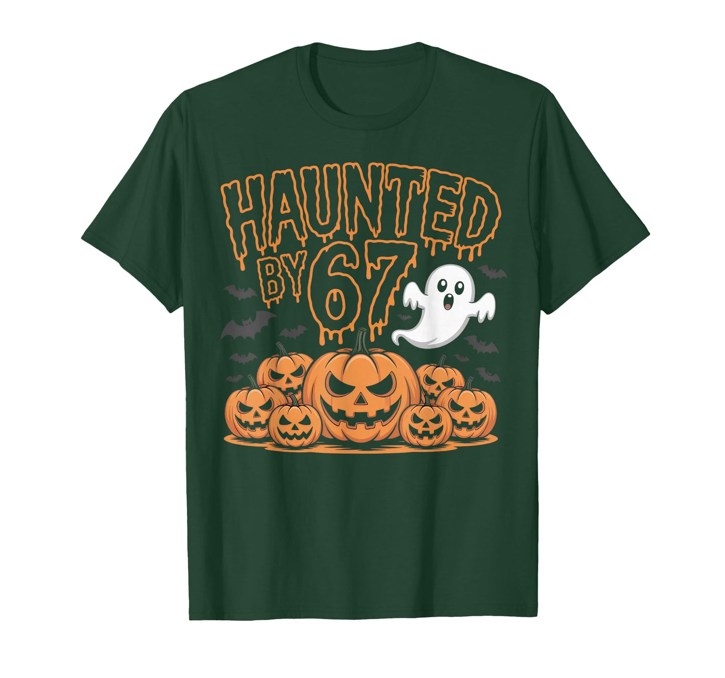 Haunted by 67 Funny Ghost and Pumpkin Halloween Costume T-Shirt