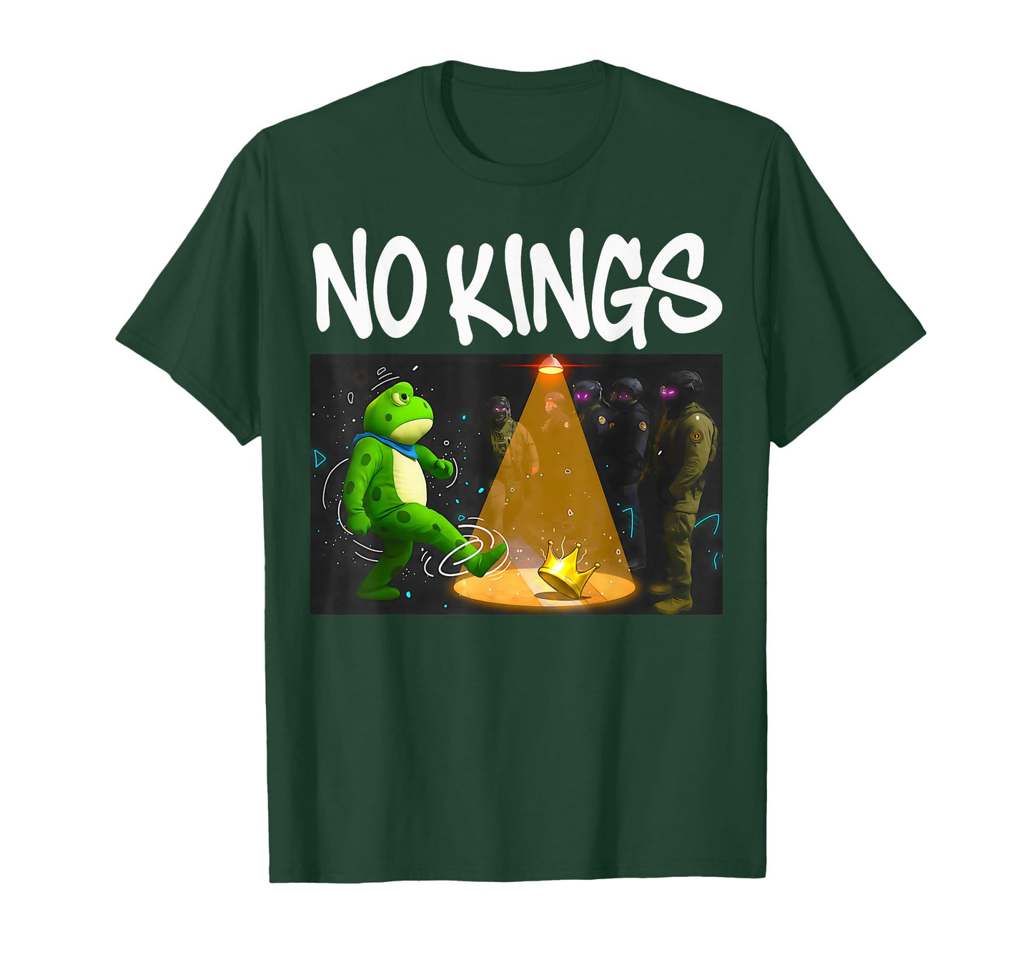 No Kings Day Patriotic Frog, No Kings T-Shirt