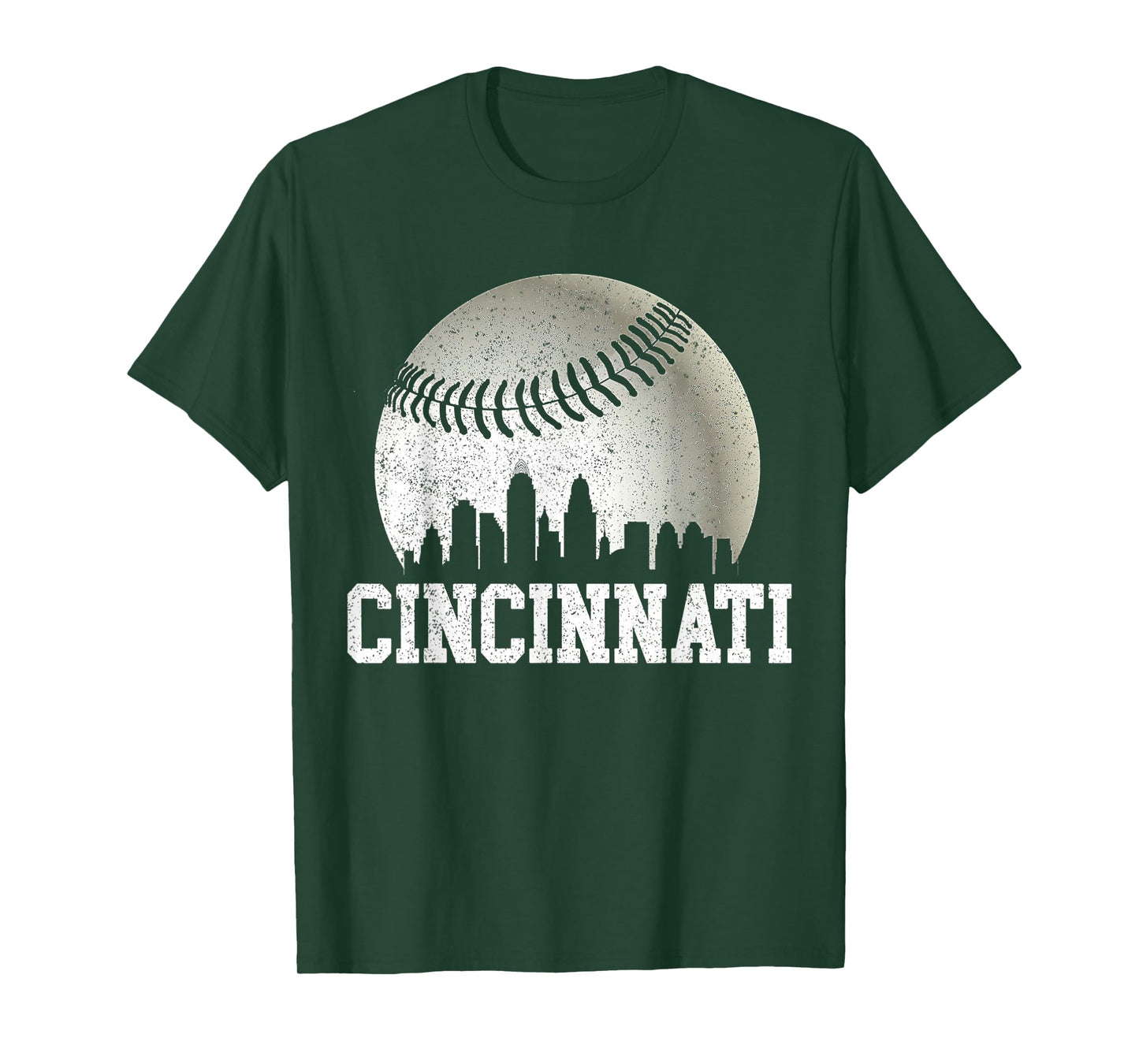Cincinnati Vintage Baseball Distressed Gameday Retro T-Shirt