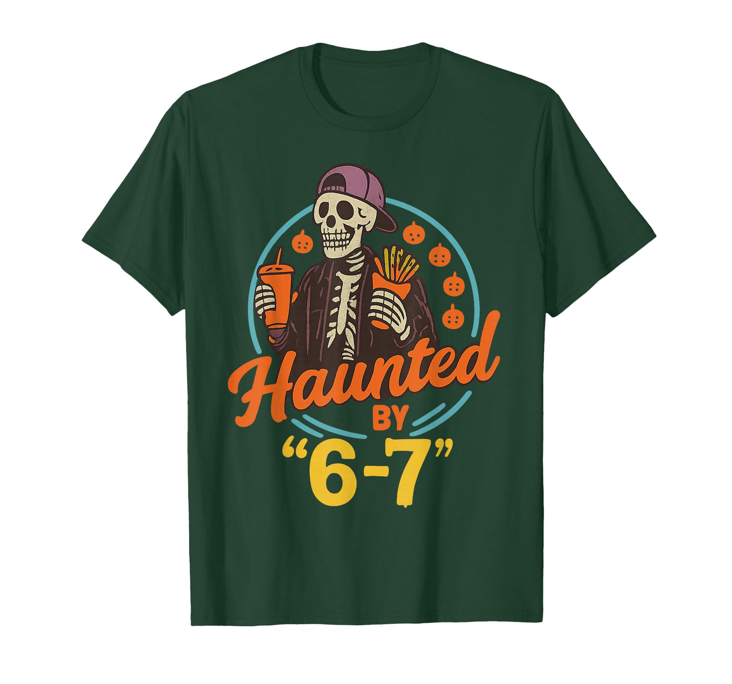 Haunted by 67 Funny Six Seven Meme Spooky Ghost Halloween T-Shirt