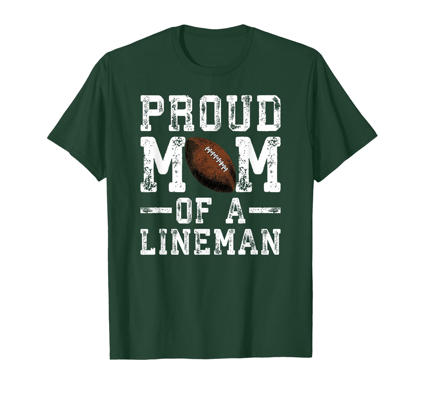Women's Proud Mom Of A Lineman Football T-Shirt