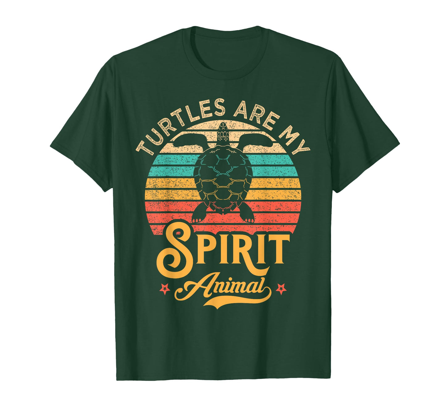 Turtles Are My Spirit Animal Retro Style Sea Turtle Lover T-Shirt