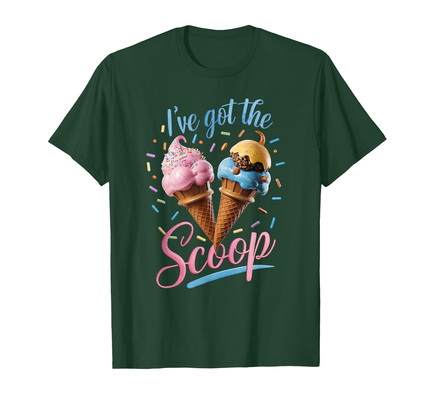 I've Got the Scoop Ice Cream Baby Shower Gender Reveal Party T-Shirt