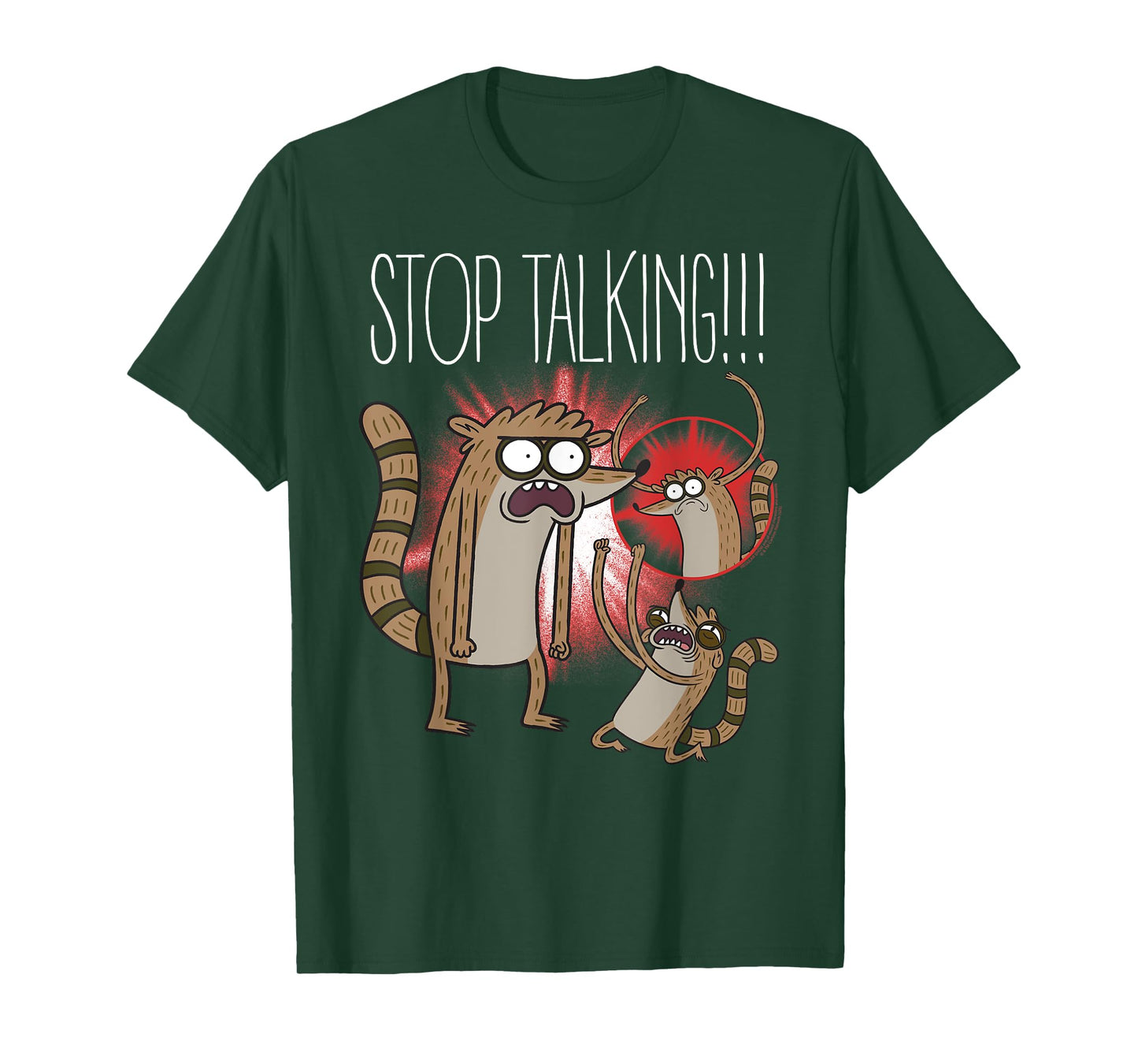 Regular Show Rigby Stop Talking! Funny Cartoon T-Shirt