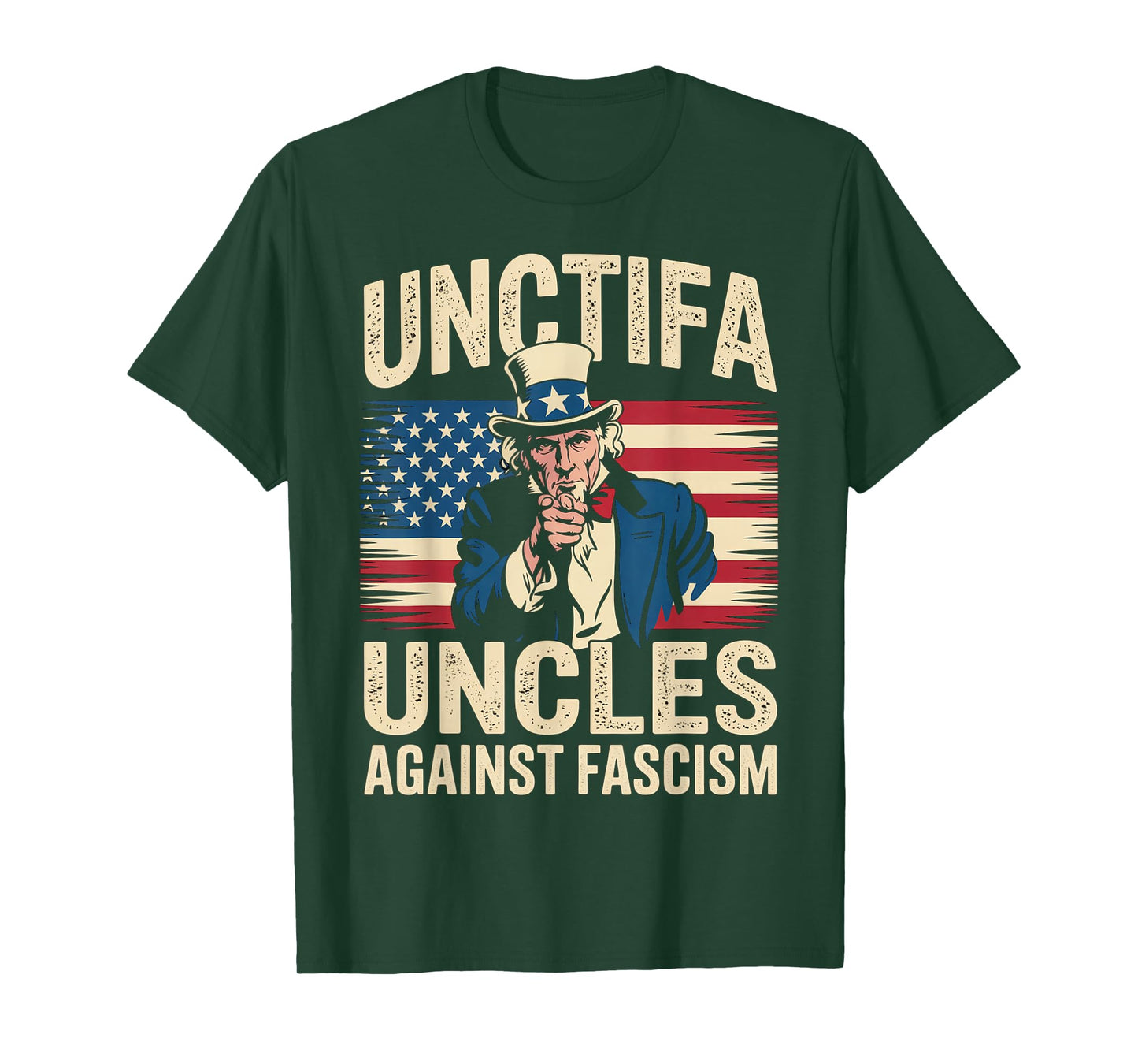 Unctifa Uncle Against Fascism Flag Resist No Kings 50501 T-Shirt