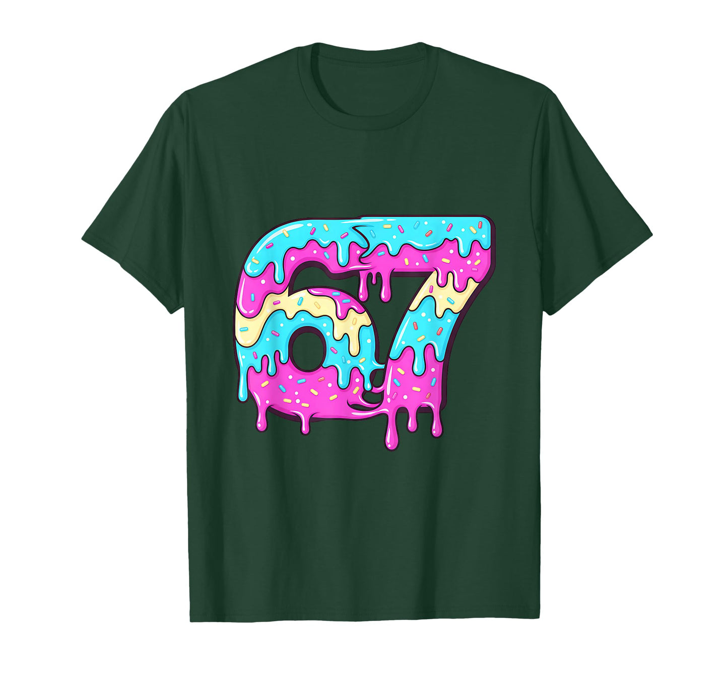 six Seven 67 Meme Drippy Number 67 ice Cream T-Shirt