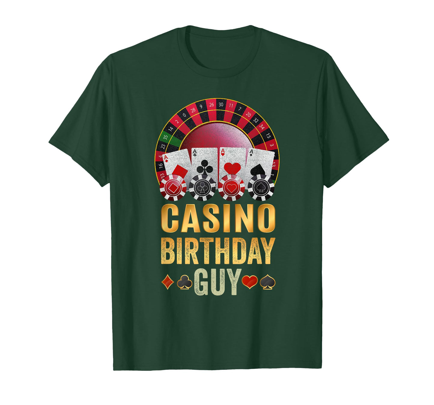 Funny Poker Gifts Store Co. Casino Birthday Guy Poker Cards Chips Vegas Gambler B'day T-Shirt