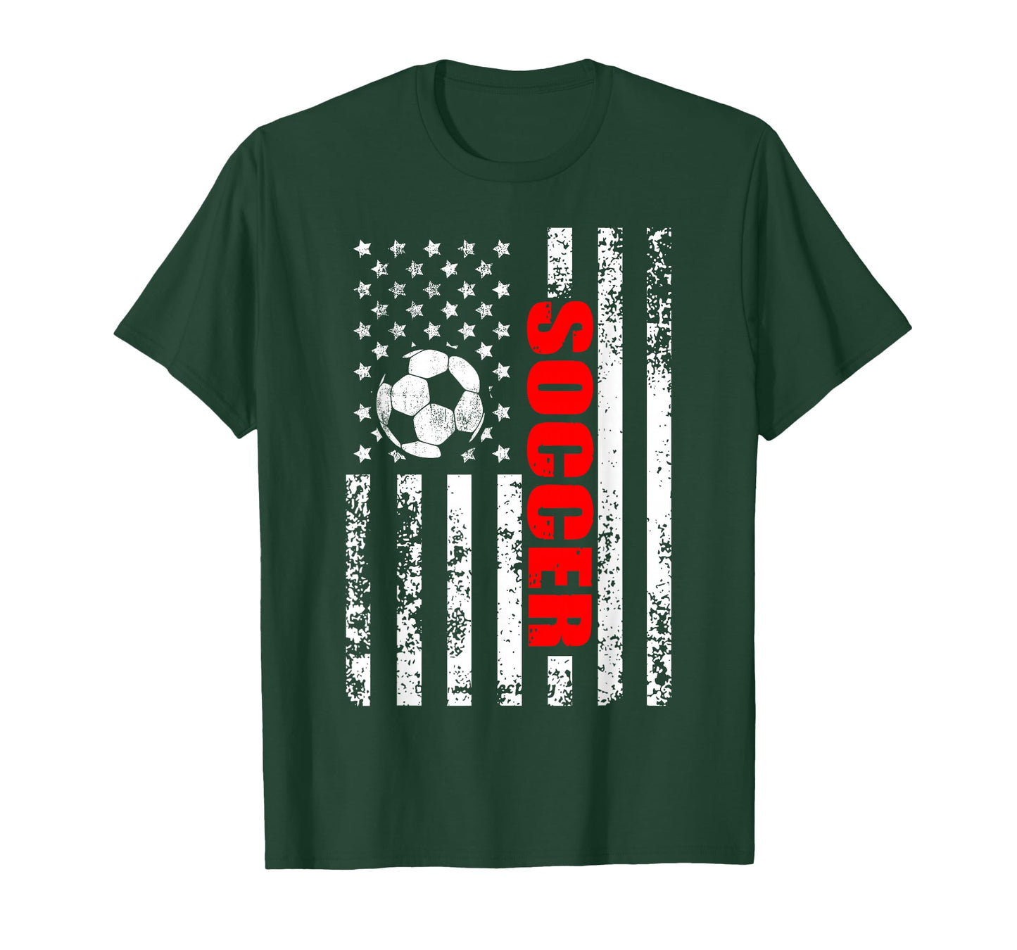 US American Flag Soccer Patriotic Soccer T-Shirt