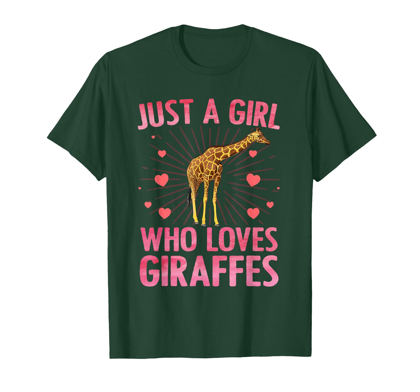 Cute Giraffe Art for Girls Women Giraffe Print Giraffe Lover T-Shirt