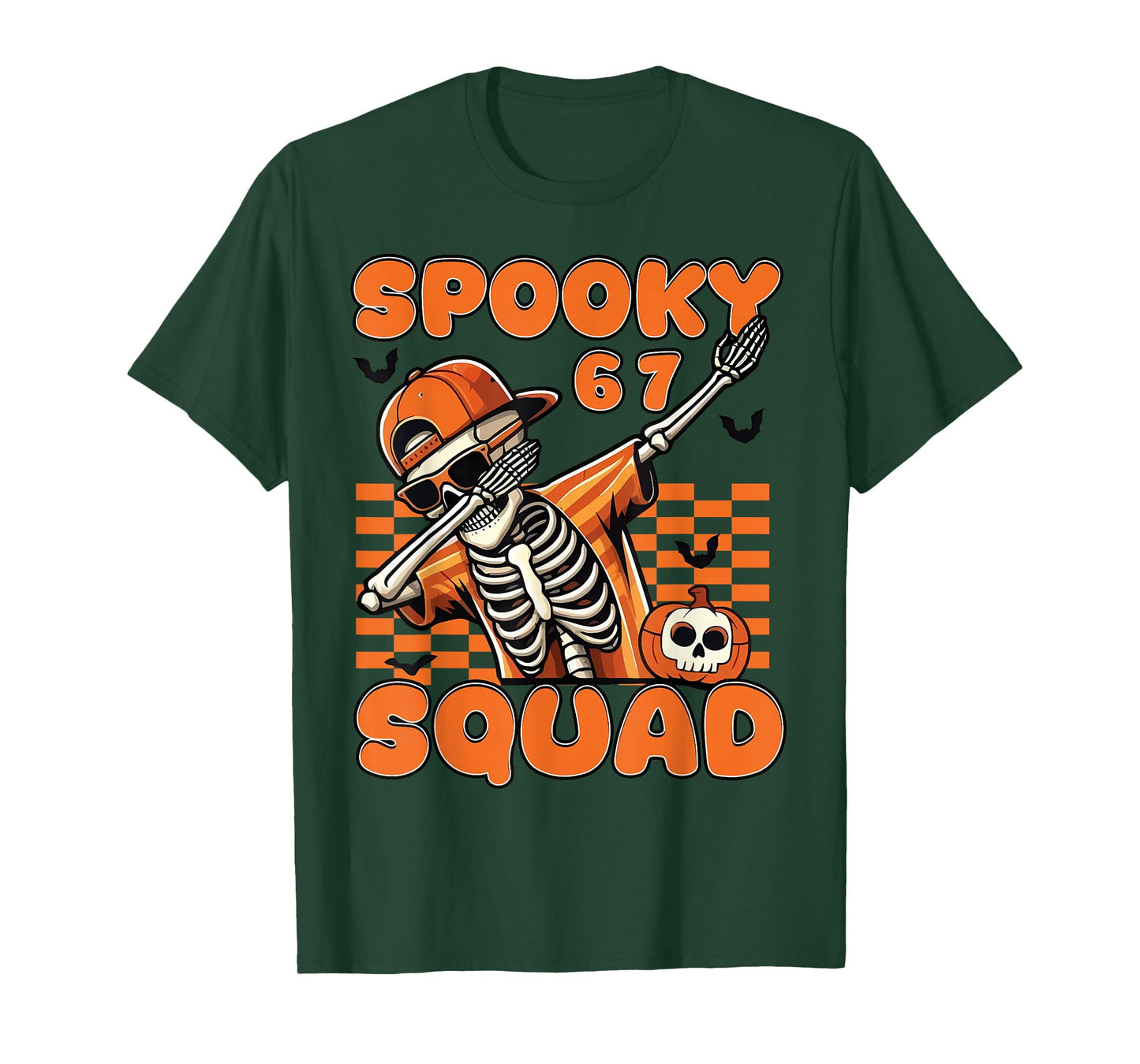 67 Halloween Meme 6 7 Numbers Six Seven Funny Kids Skeleton T-Shirt