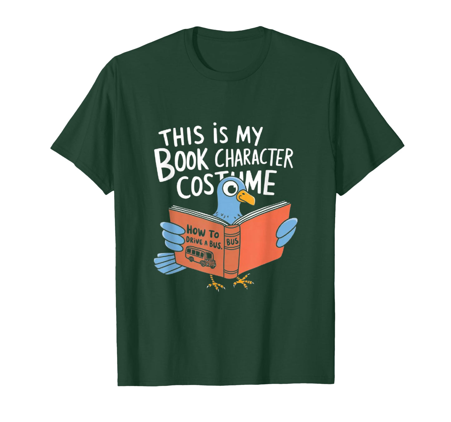 This Is My Book Character Costume Funny Pigeon Kids Reading T-Shirt