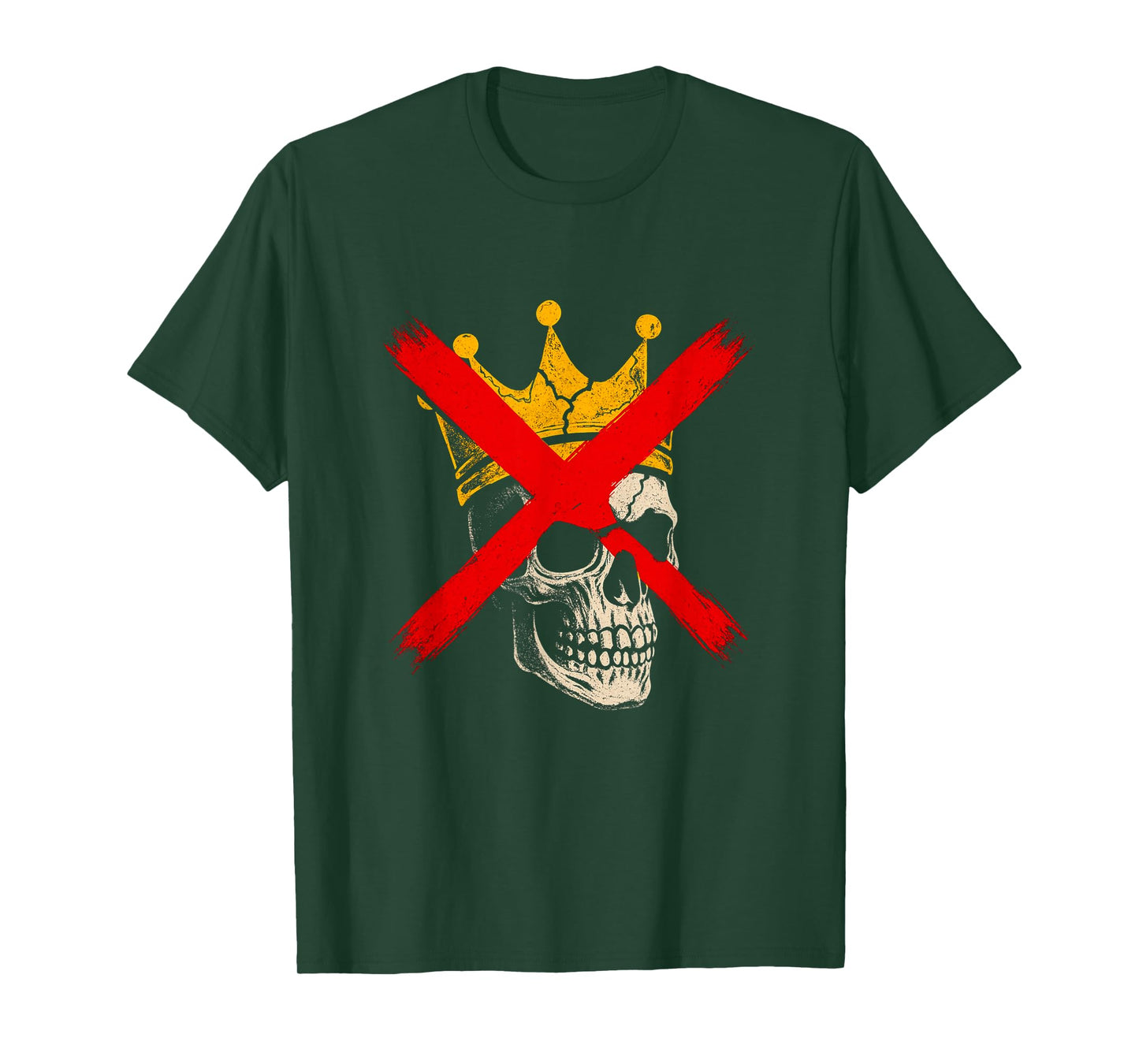 No Kings Skull Crown Gothic Grunge Art for Free Spirits T-Shirt