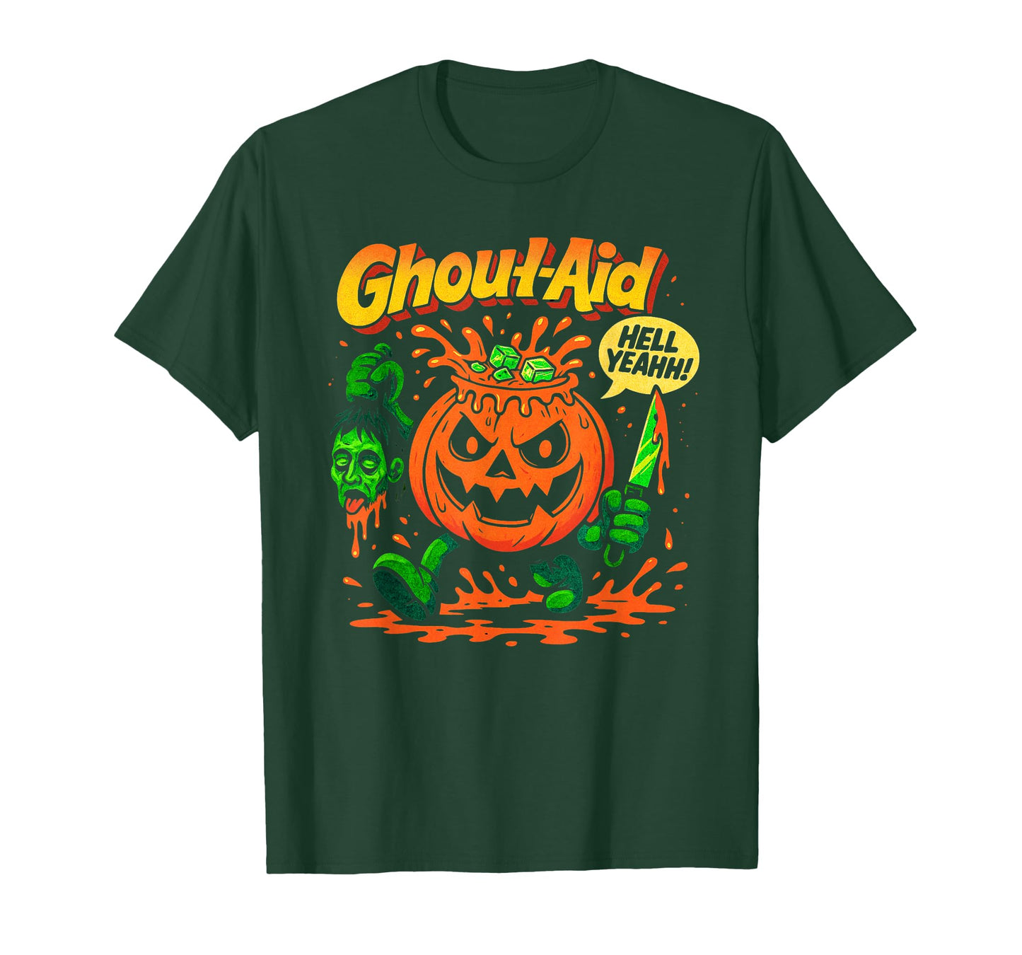 Ghoul-Aid Pumpkin Halloween – Funny Scary Parody T-Shirt