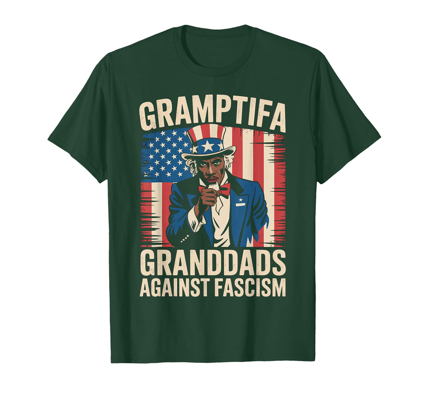Gramptifa Black Granddad Against Fascism Resist No Kings T-Shirt