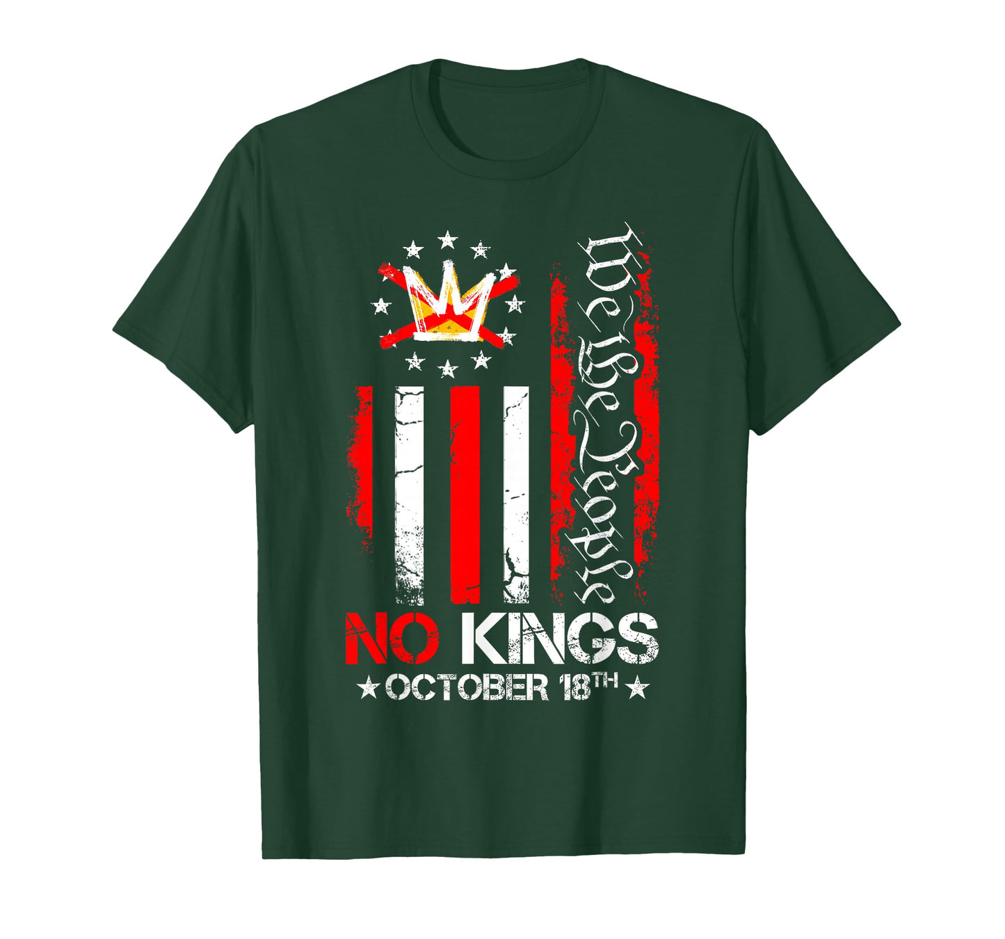 No Kings Shirt Vintage America Flag 1776 October 18 T-Shirt