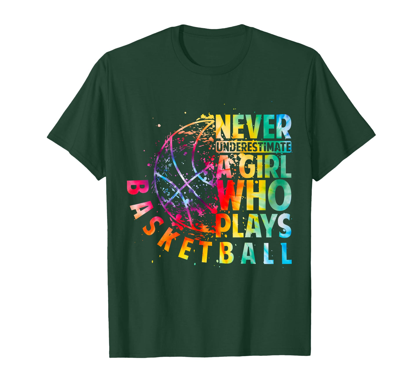 Cute Girls Never Underestimate A Girl Who Plays Basketball T-Shirt