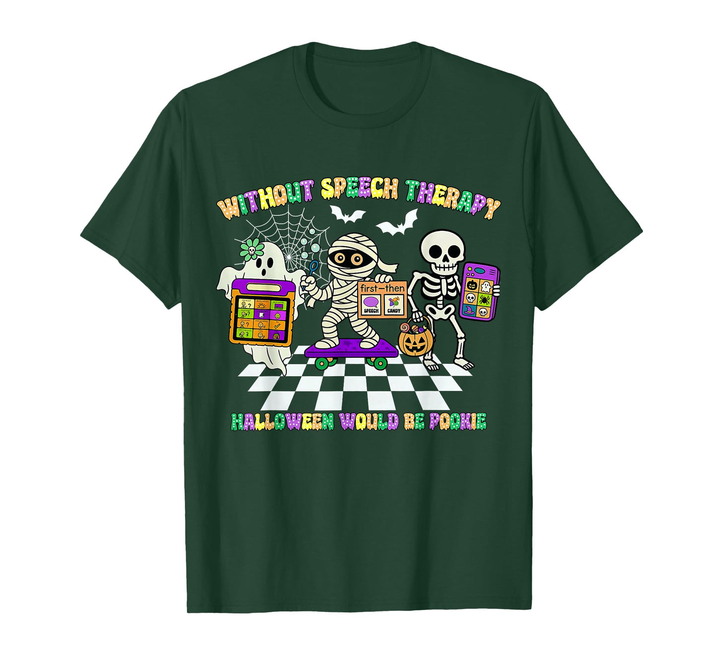 Trick Or Speech Halloween SLP Retro Speech Therapy Halloween T-Shirt