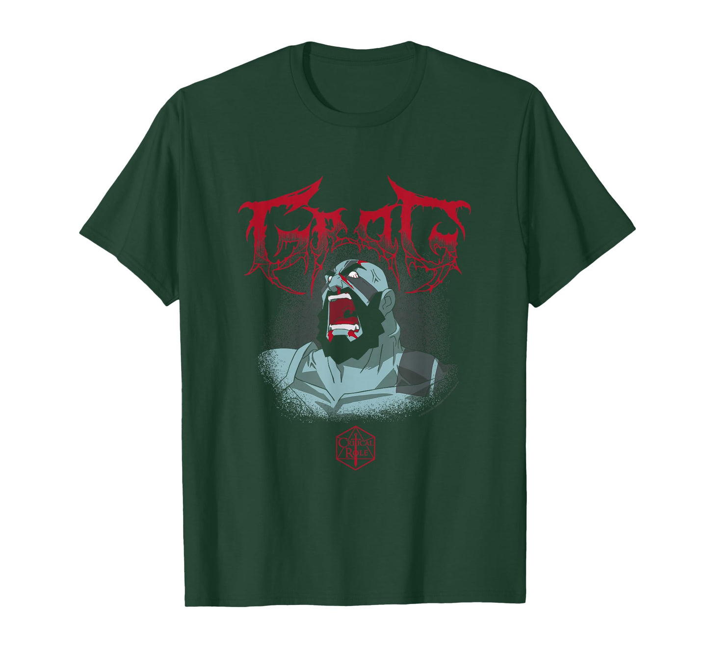 The Legend of Vox Machina Grog Extreme Metal Logo T-Shirt
