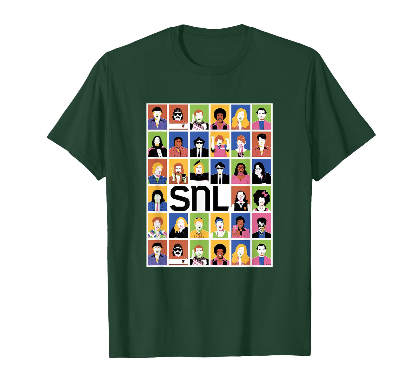 SNL 50 Iconic Characters Block Grid T-Shirt