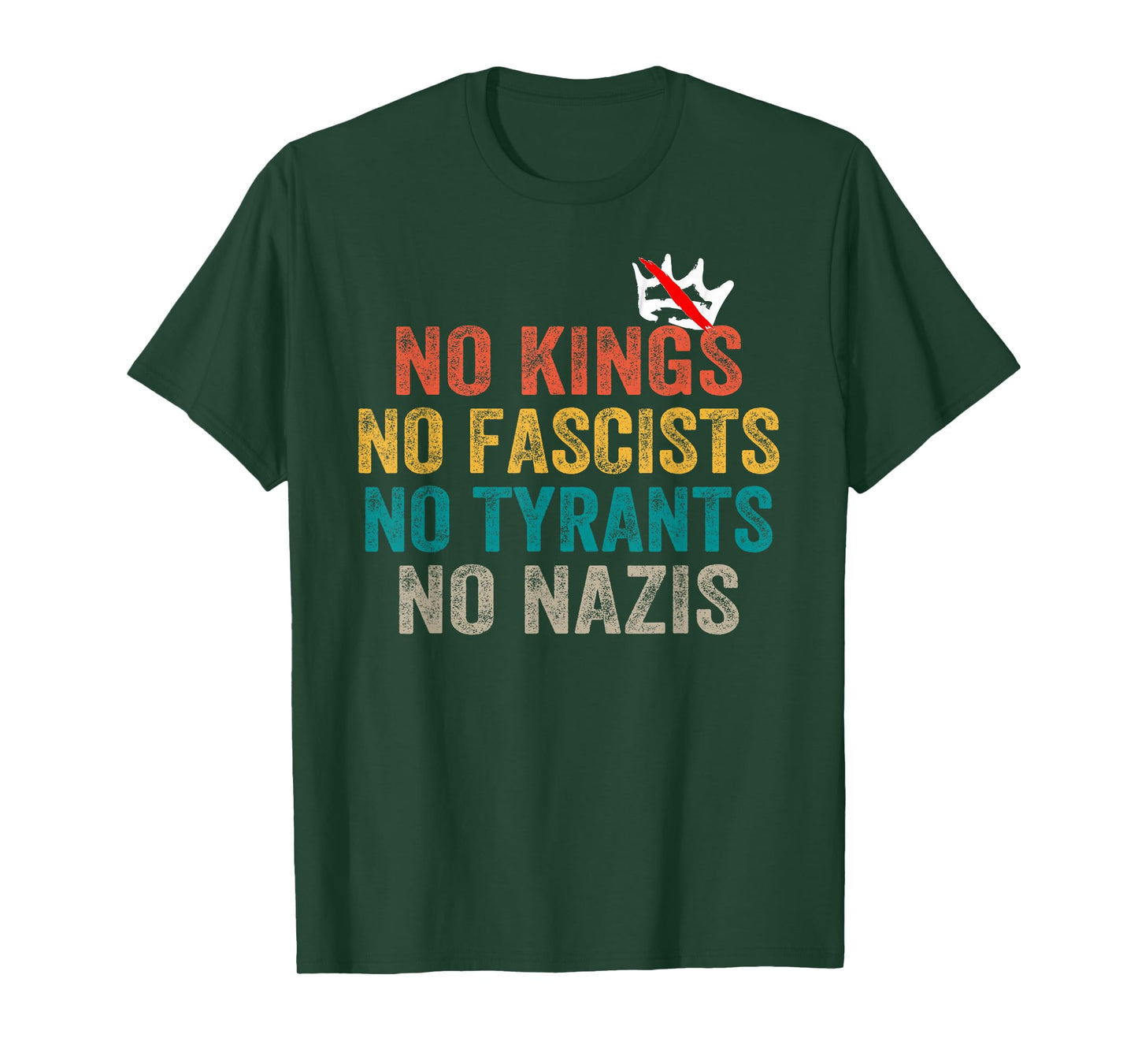 No Kings No Fascists No Tyrants No Nazis T-Shirt